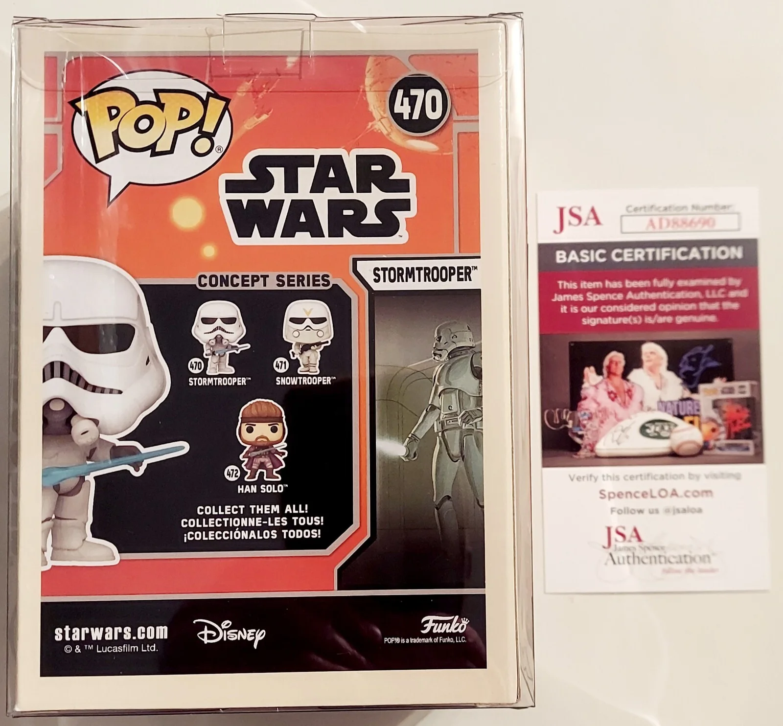 Quentin Pierre — QUENTIN PIERRE SIGNED FUNKO POP 470 STAR WARS CONCEPT SERIES STORMTROOPER JSACOA, изображение 2