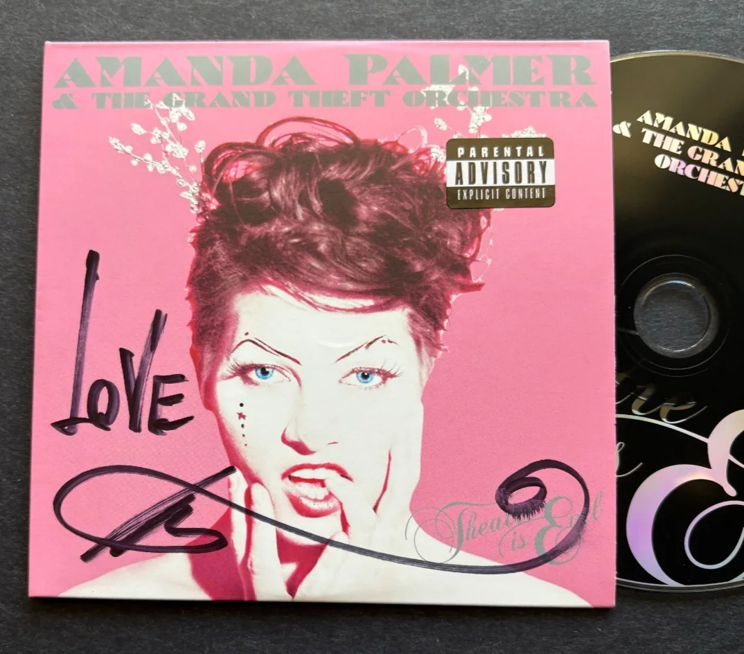 Signed Amanda Palmer "Theatre Is Evil" Autographed CD, image 2