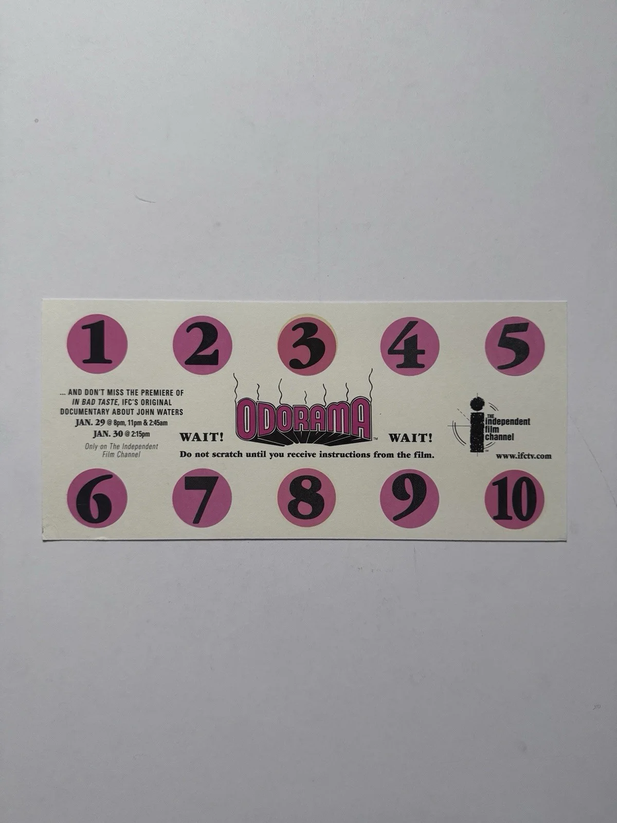 1998 Odorama From Polyester By John Waters Produced By IFC, image 2