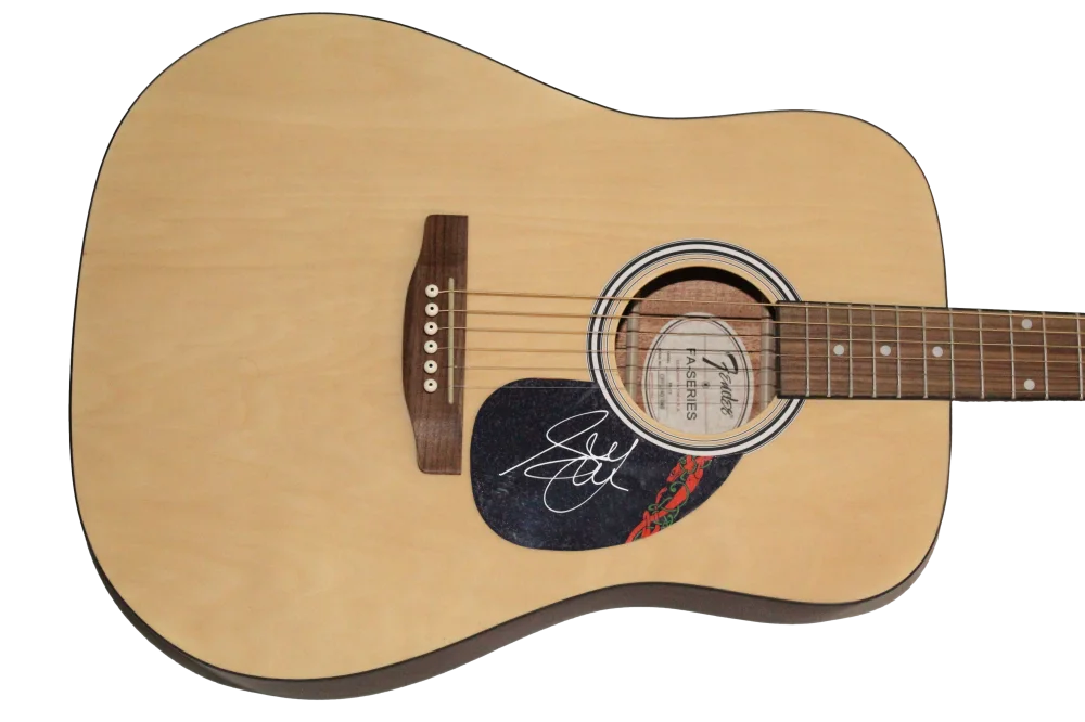 Geddy Lee — Geddy Lee of Rush Signed Autograph Fender Acoustic Guitar - Fly by Night JSA COA