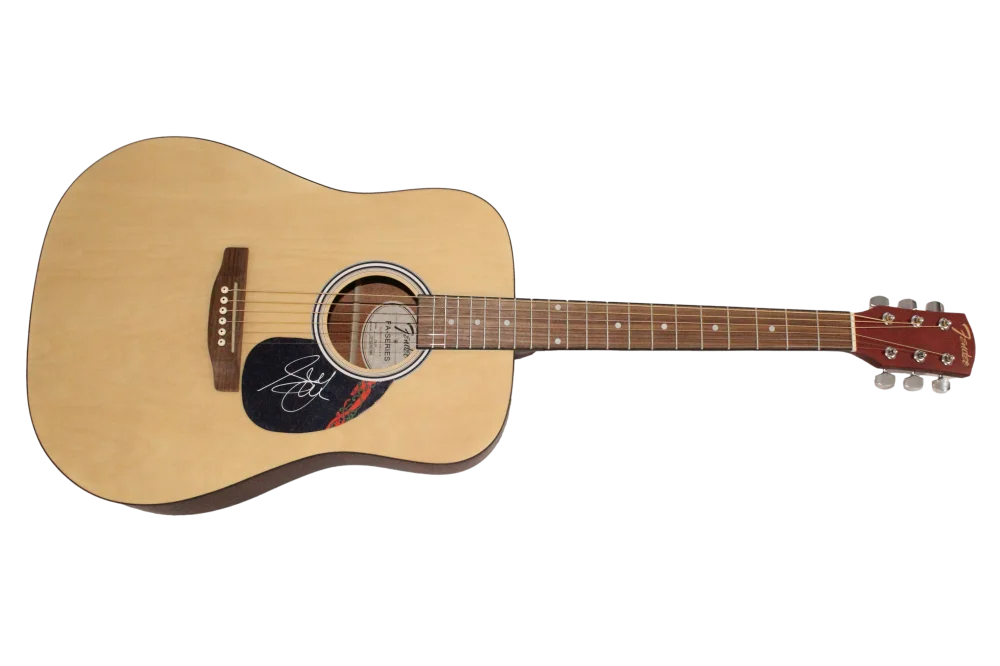 Geddy Lee — Geddy Lee of Rush Signed Autograph Fender Acoustic Guitar - Fly by Night JSA COA, изображение 2