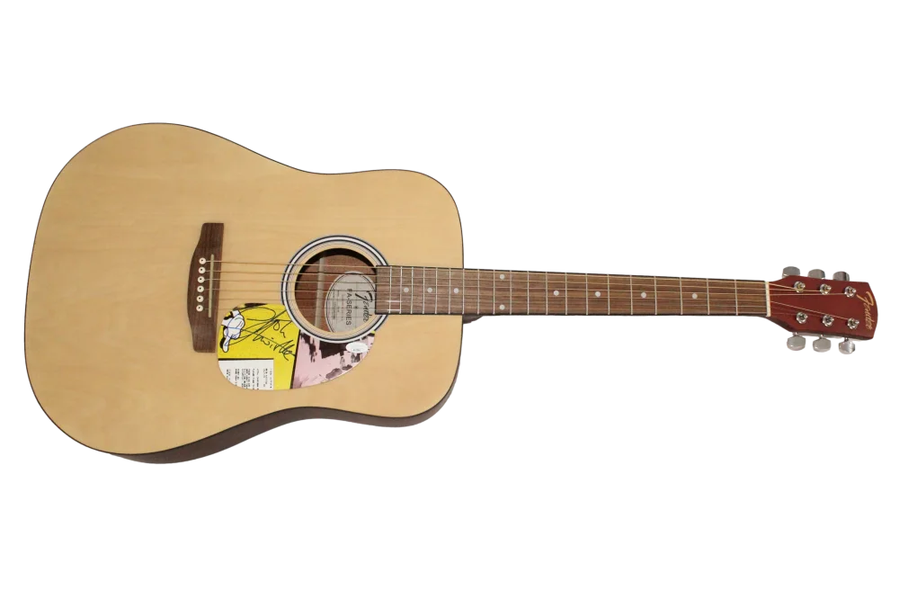 John Entwistle — John Entwistle The Who Signed Autograph Fender Acoustic Guitar w/ JSA COA, image 2