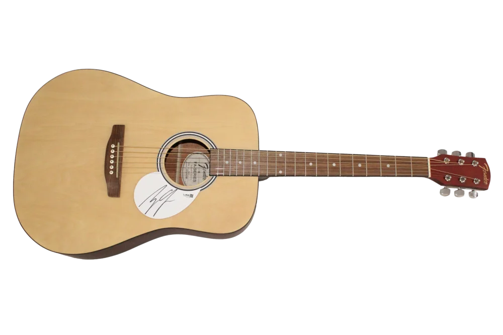 Tyler Joseph — Tyler Joseph Twenty One Pilots Signed Autograph Fender Acoustic Guitar JSA COA, image 2