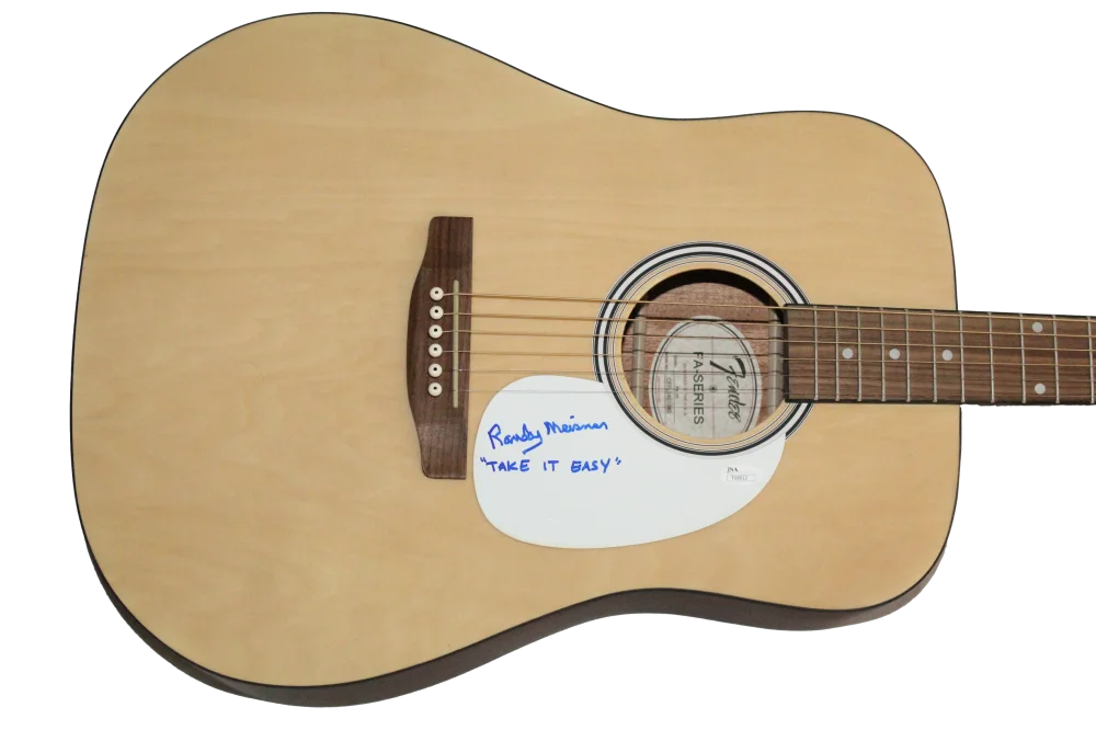 Randy Meisner — Randy Meisner Eagles Signed Autograph Fender Guitar Take It Easy Inscription COA