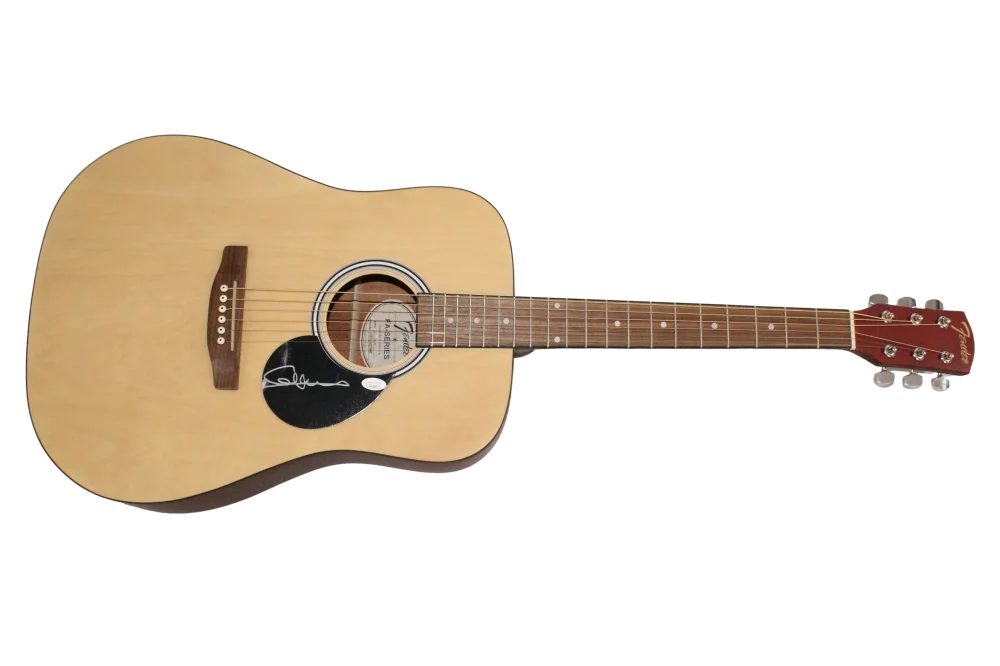 Cliff Williams — Cliff Williams AC/DC Signed Autograph Full Size Fender Acoustic Guitar JSA COA, изображение 2