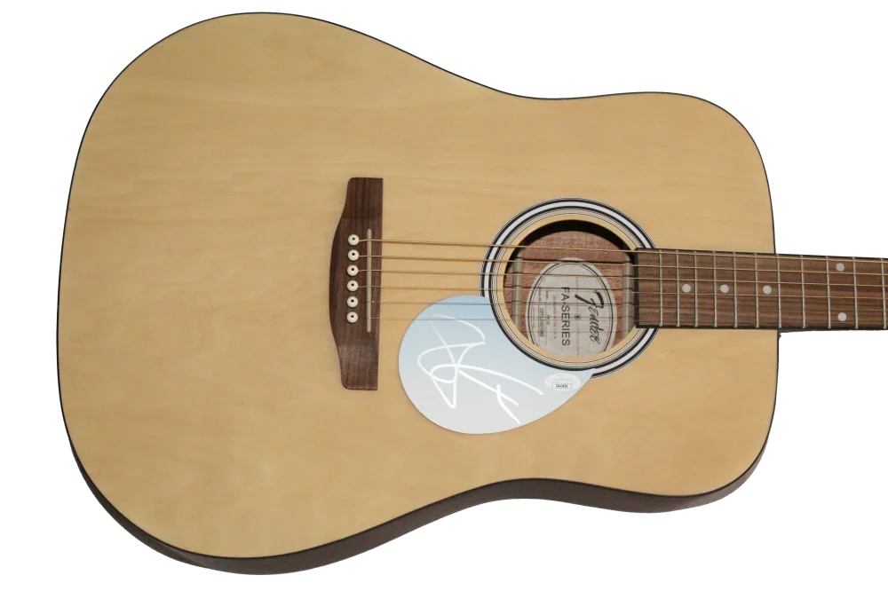Sam Kiszka — Sam Kiszka Greta Van Fleet Signed Autograph Fender Acoustic Guitar JSA COA