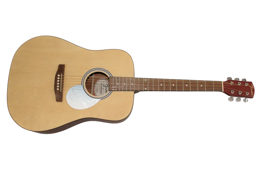 Sam Kiszka — Sam Kiszka Greta Van Fleet Signed Autograph Fender Acoustic Guitar JSA COA, изображение 2