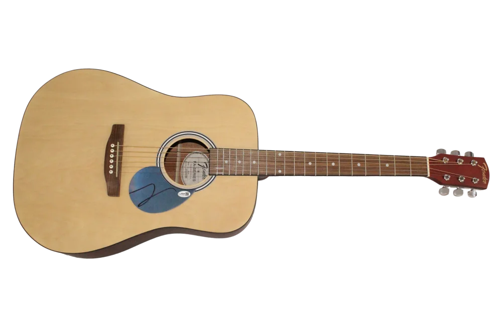 Guy Berryman — Guy Berryman Coldplay Signed Autograph Fender Acoustic Guitar w/ JSA COA, изображение 2