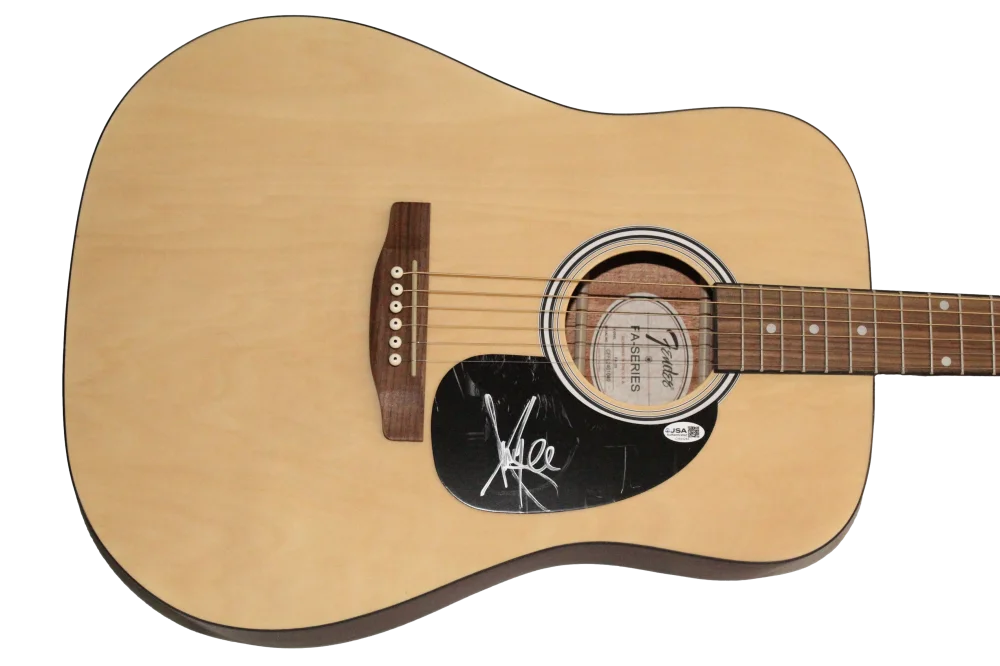 Amy Lee — Amy Lee Evanescence Signed Autograph Fender Acoustic Guitar - Fallen w/ JSA COA