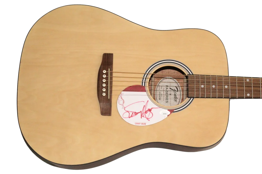 Sammy Hagar — Sammy Hagar Van Halen Signed Autograph Fender Guitar - Red Rocker w/ JSA COA