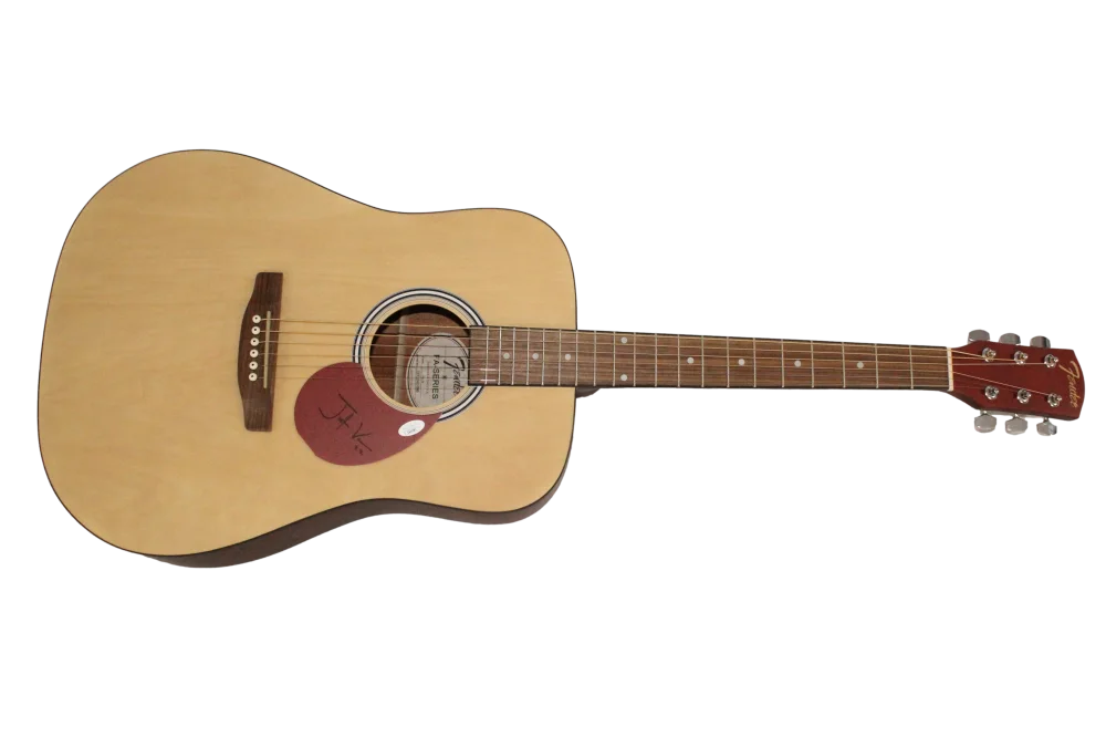 Justin Vernon — Justin Vernon Bon Iver Signed Autograph Full Size Fender Acoustic Guitar JSA COA, image 2