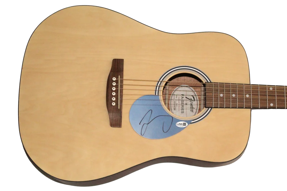 Jonny Buckland — Jonny Buckland Coldplay Signed Autograph Fender Acoustic Guitar w/ JSA COA