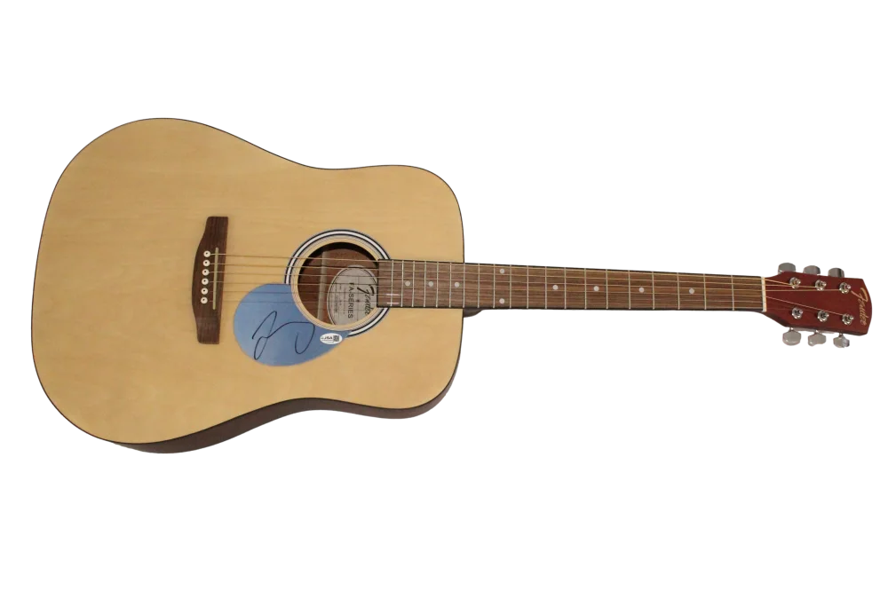 Jonny Buckland — Jonny Buckland Coldplay Signed Autograph Fender Acoustic Guitar w/ JSA COA, изображение 2