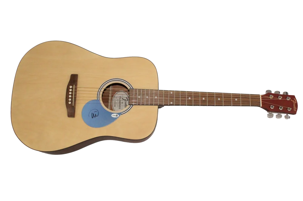 Will Champion — Will Champion Coldplay Signed Autograph Fender Guitar - Parachutes w/ JSA COA, image 2