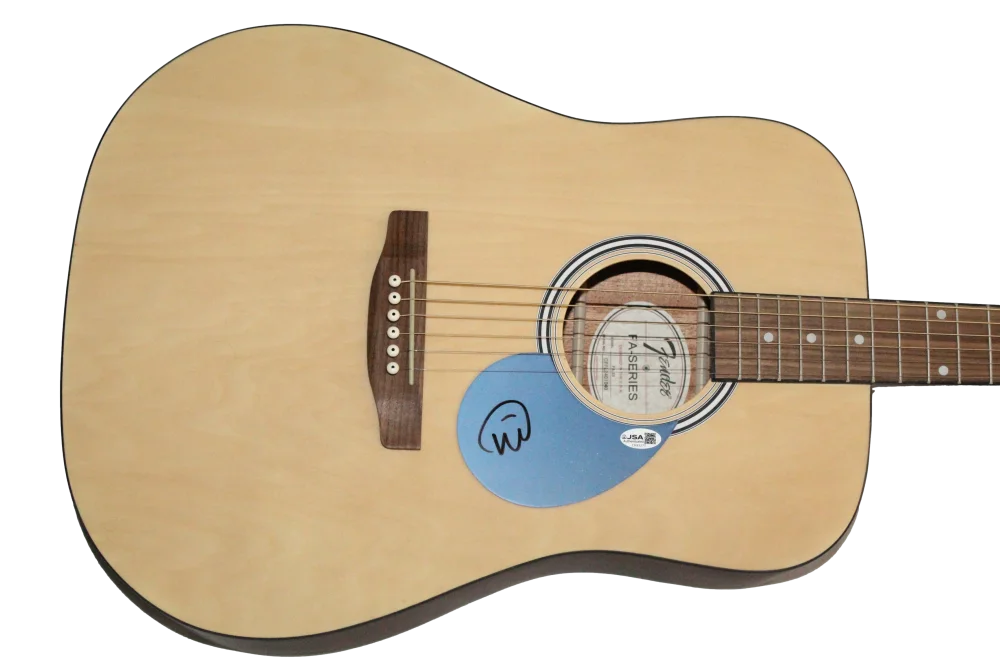 Will Champion — Will Champion Coldplay Signed Autograph Fender Acoustic Guitar w/ JSA COA