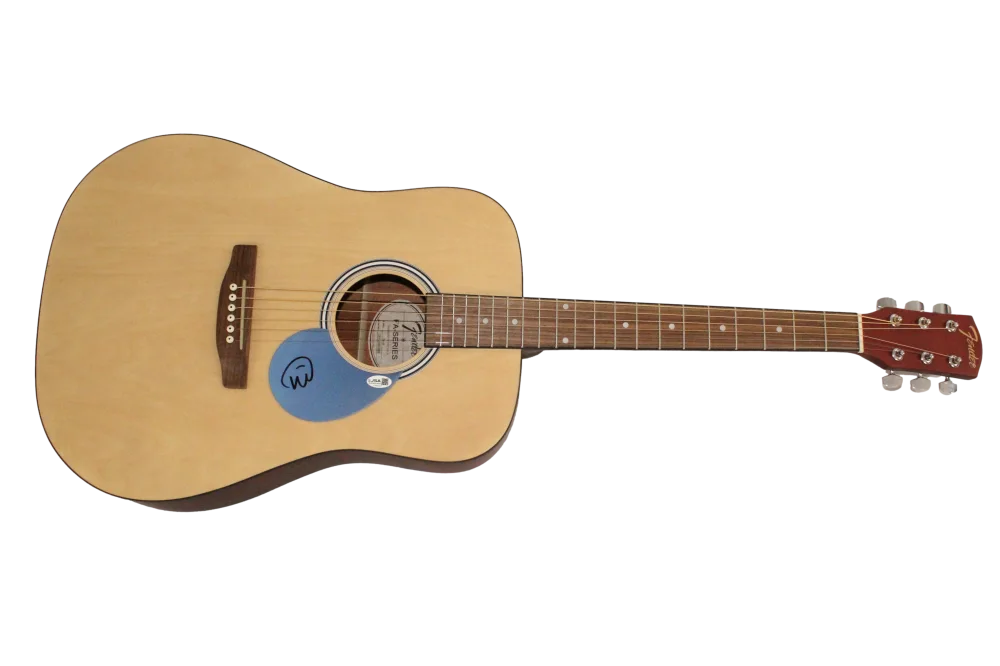 Will Champion — Will Champion Coldplay Signed Autograph Fender Acoustic Guitar w/ JSA COA, изображение 2