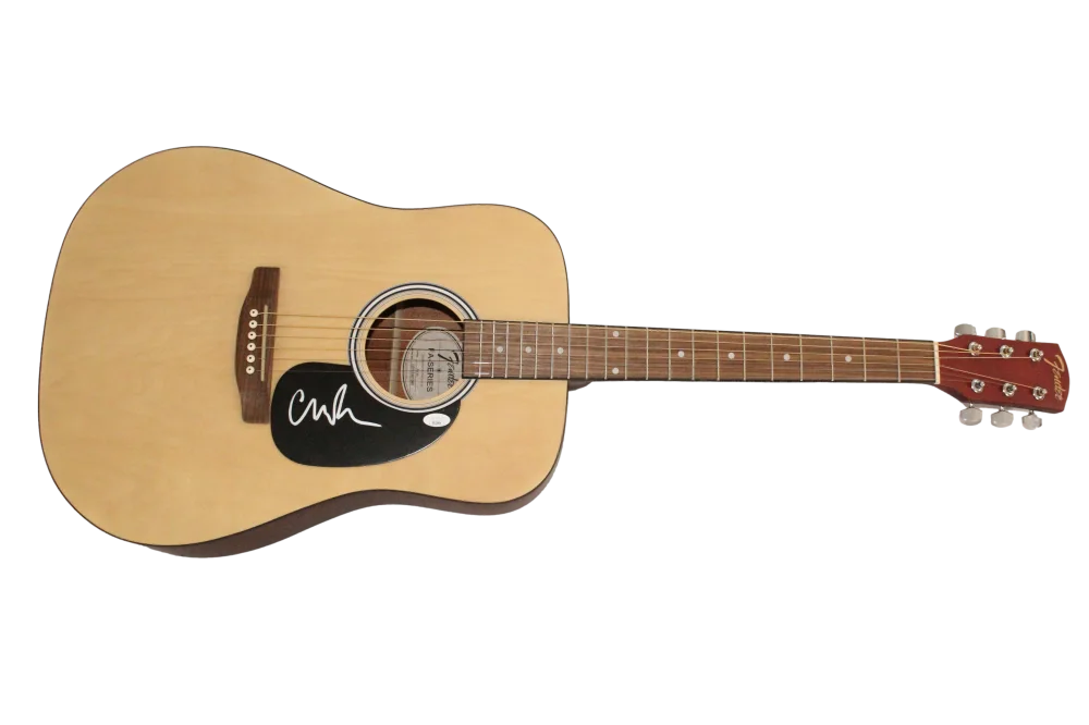 Chris Robinson — Chris Robinson Black Crowes Signed Autograph Fender Acoustic Guitar w/ JSA COA, image 2