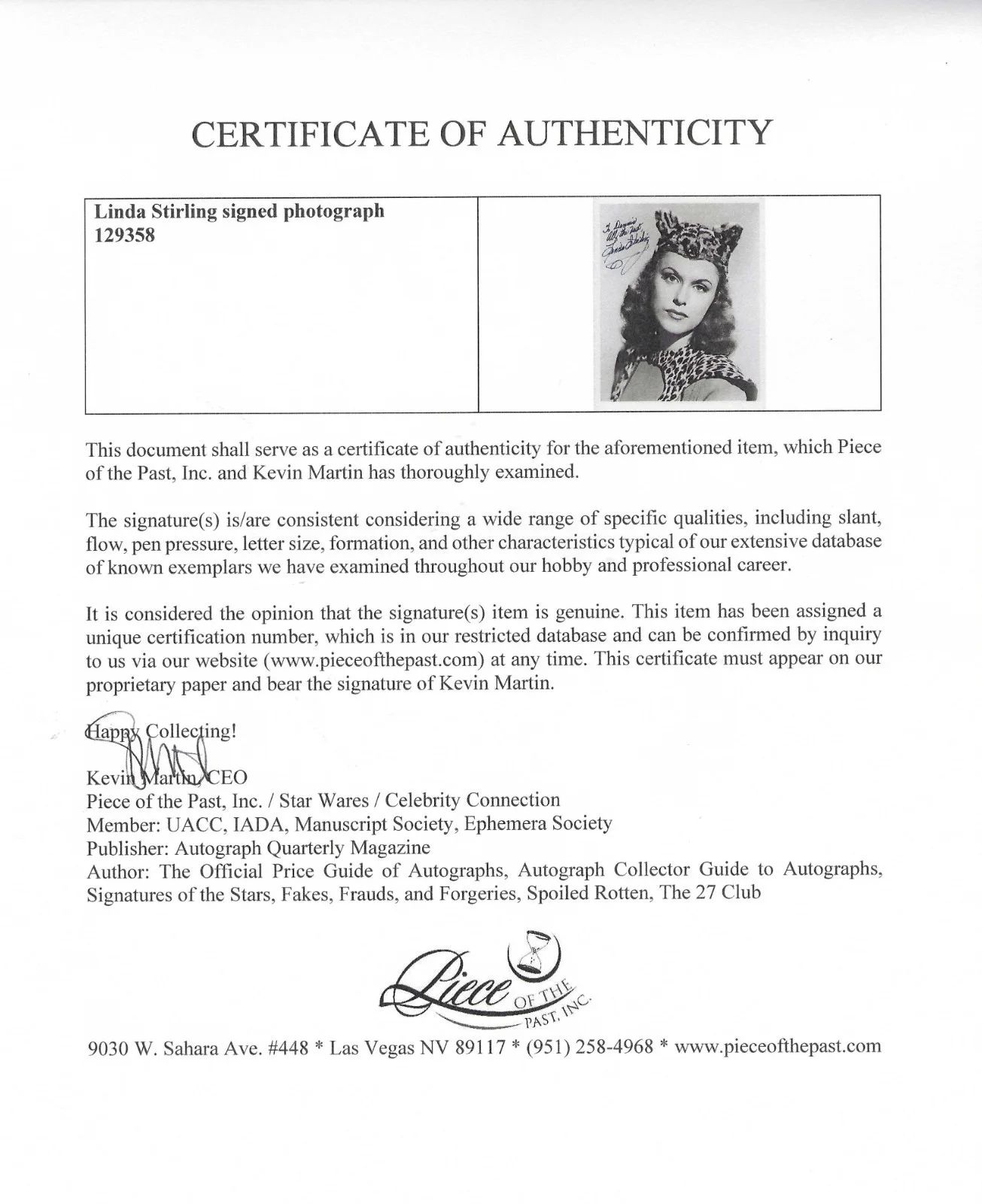 linda sterling — Linda Stirling TIGER WOMAN Signed Vintage 8x10 with UACC coa Zorro's Black Whip, изображение 3