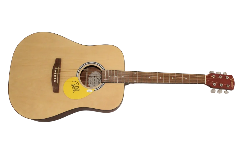 Phil Collen — Phil Collen Def Leppard Signed Autograph Fender Acoustic Guitar w/ JSA COA, изображение 2