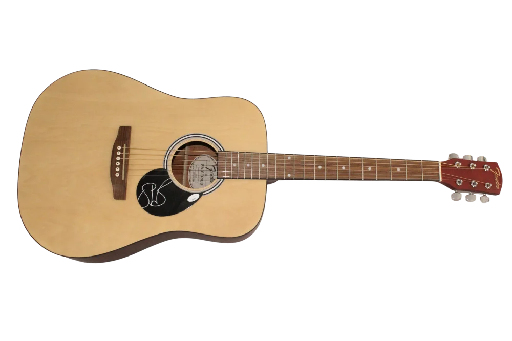 Simon Le Bon — Simon Le Bon Duran Duran Signed Autograph Fender Acoustic Guitar - Rio JSA COA, изображение 2