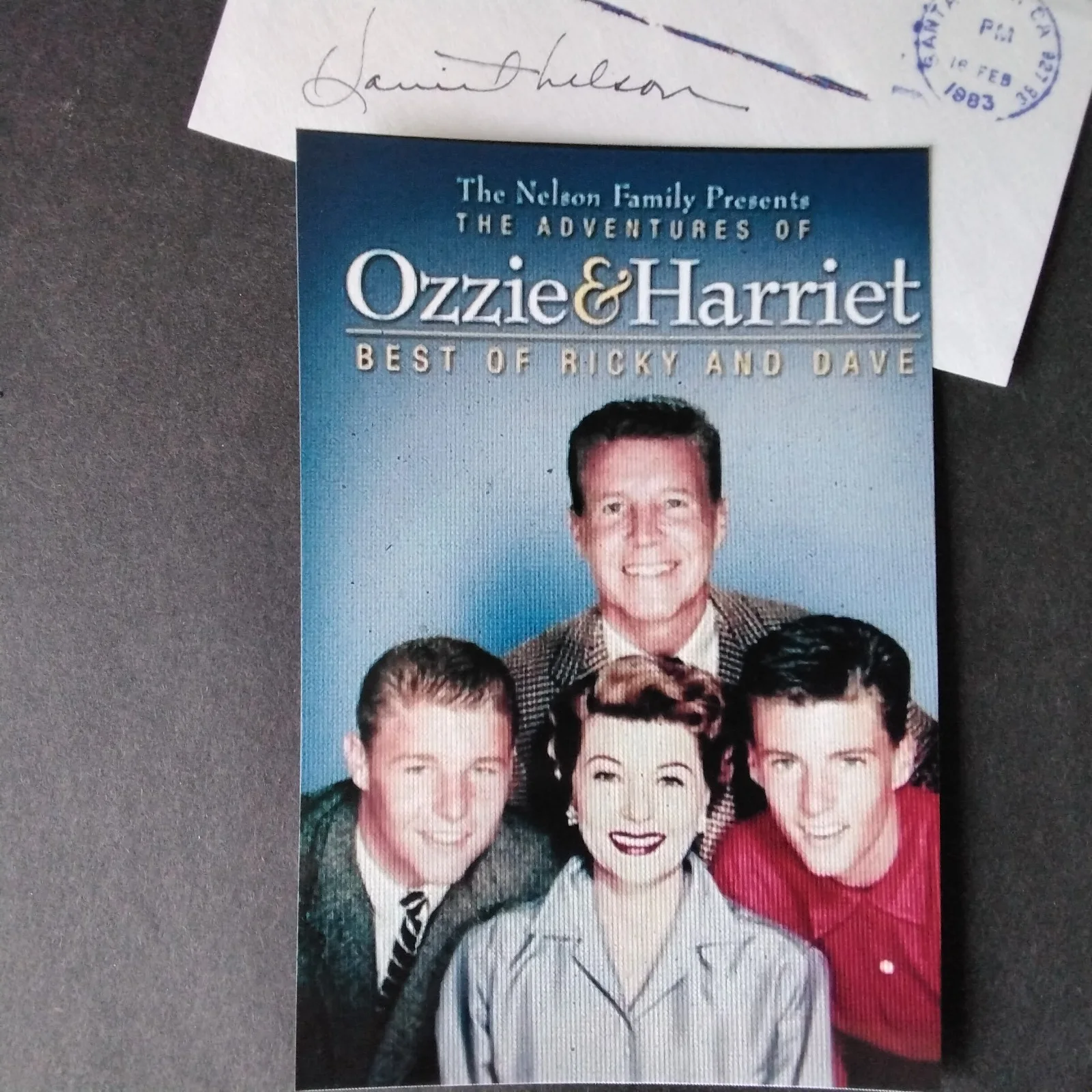 Harriet Nelson Signed 1983 Paper Photo 50s Film TV Actress Ozzie & Harriet Ricky, изображение 2