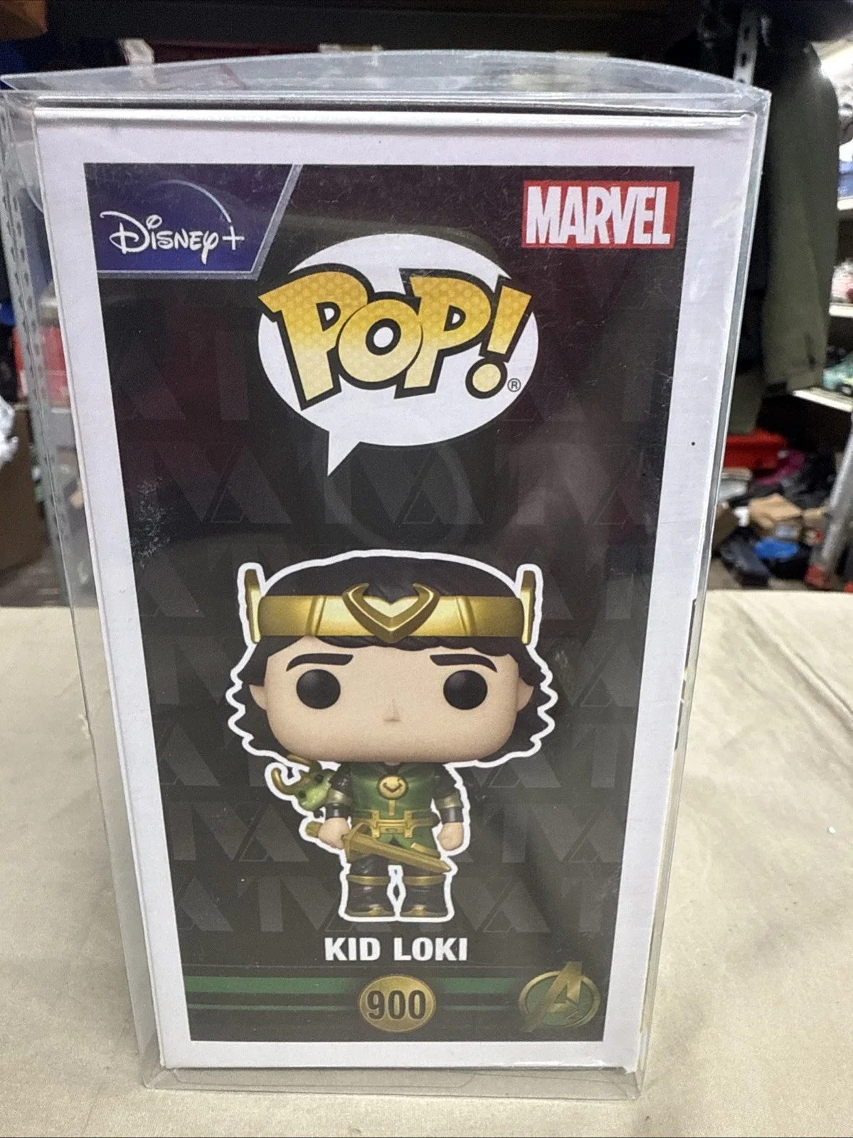 Tom Hiddleston — Tom Hiddleston signed Kid Loki Funko Pop Avengers Endgame 900 Funko Exclusive, image 2