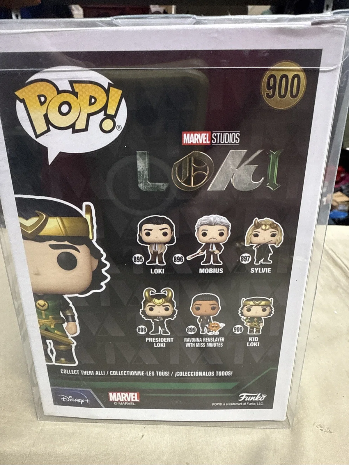 Tom Hiddleston — Tom Hiddleston signed Kid Loki Funko Pop Avengers Endgame 900 Funko Exclusive, image 3