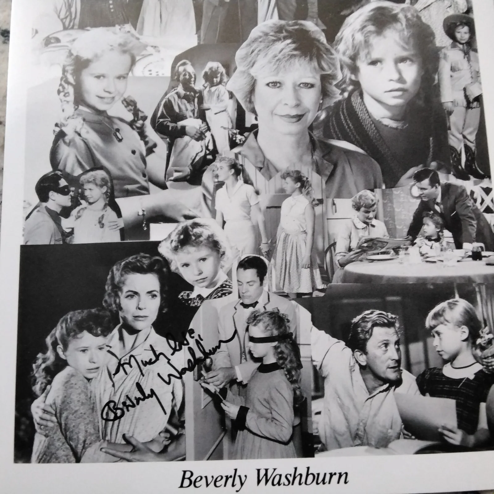 Beverly Washburn SIGNED Photo Movie TV Child Actress Old Yeller Superman Shane, изображение 2
