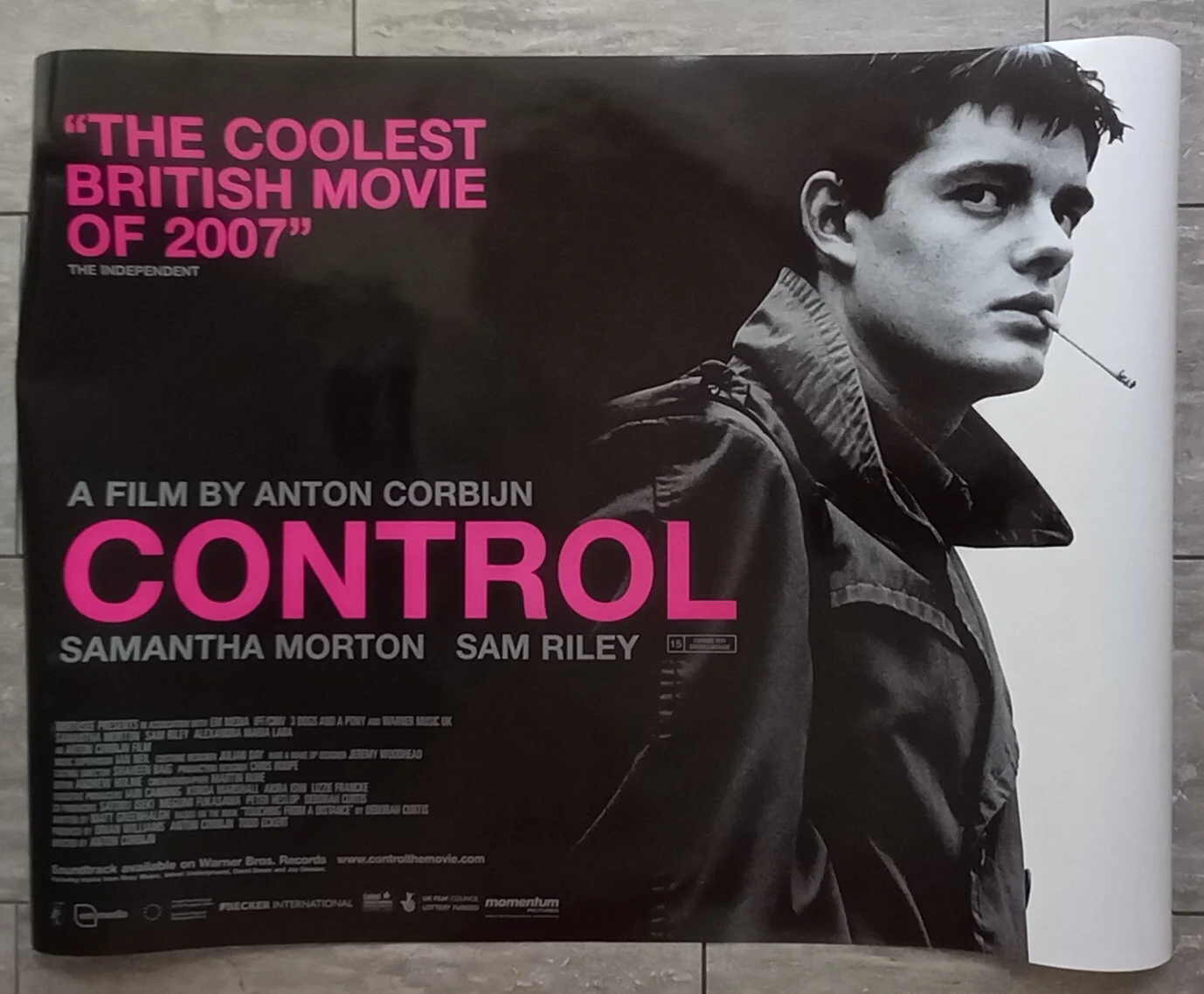 Control (2007) D/S UK Quad Poster, Sam Riley, Ian Curtis / Joy Division, image 2