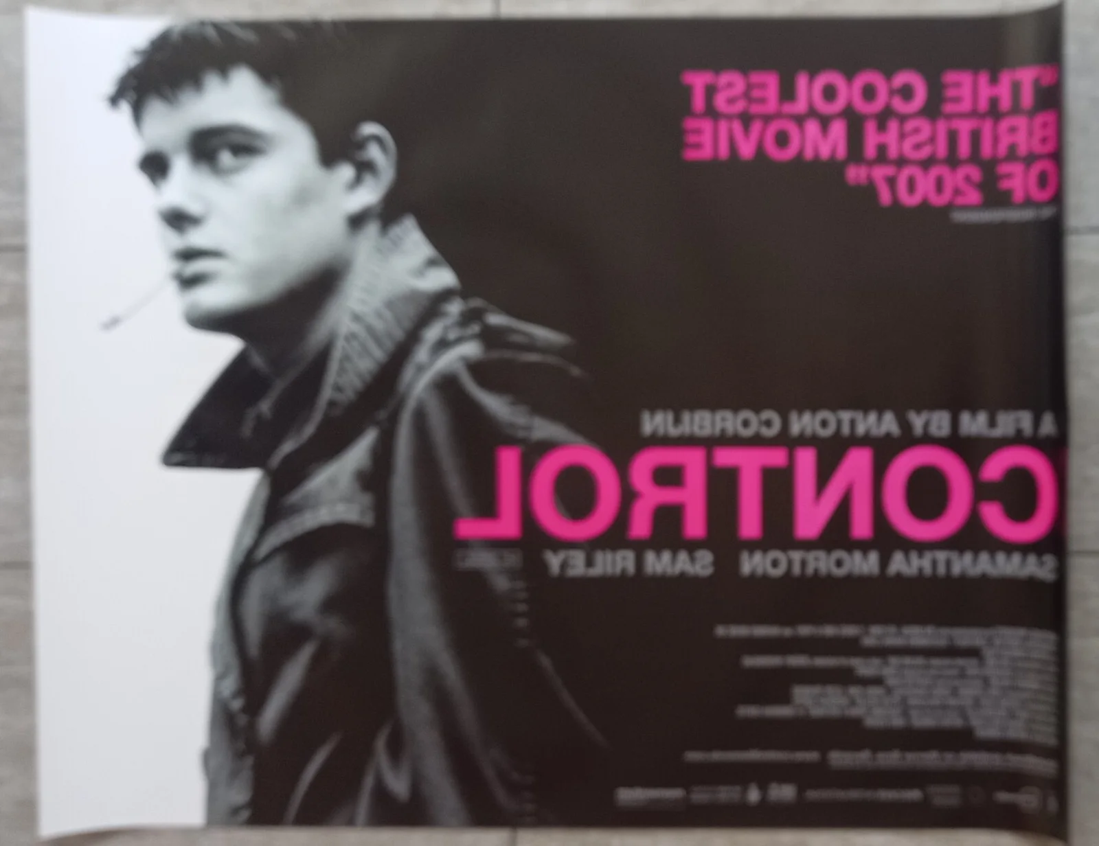 Control (2007) D/S UK Quad Poster, Sam Riley, Ian Curtis / Joy Division, image 3