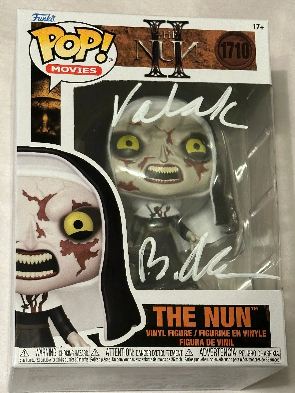Bonnie Aarons — Bonnie Aarons Signed & Inscribed The Nun Funko Pop with Beckett Witnessed COA