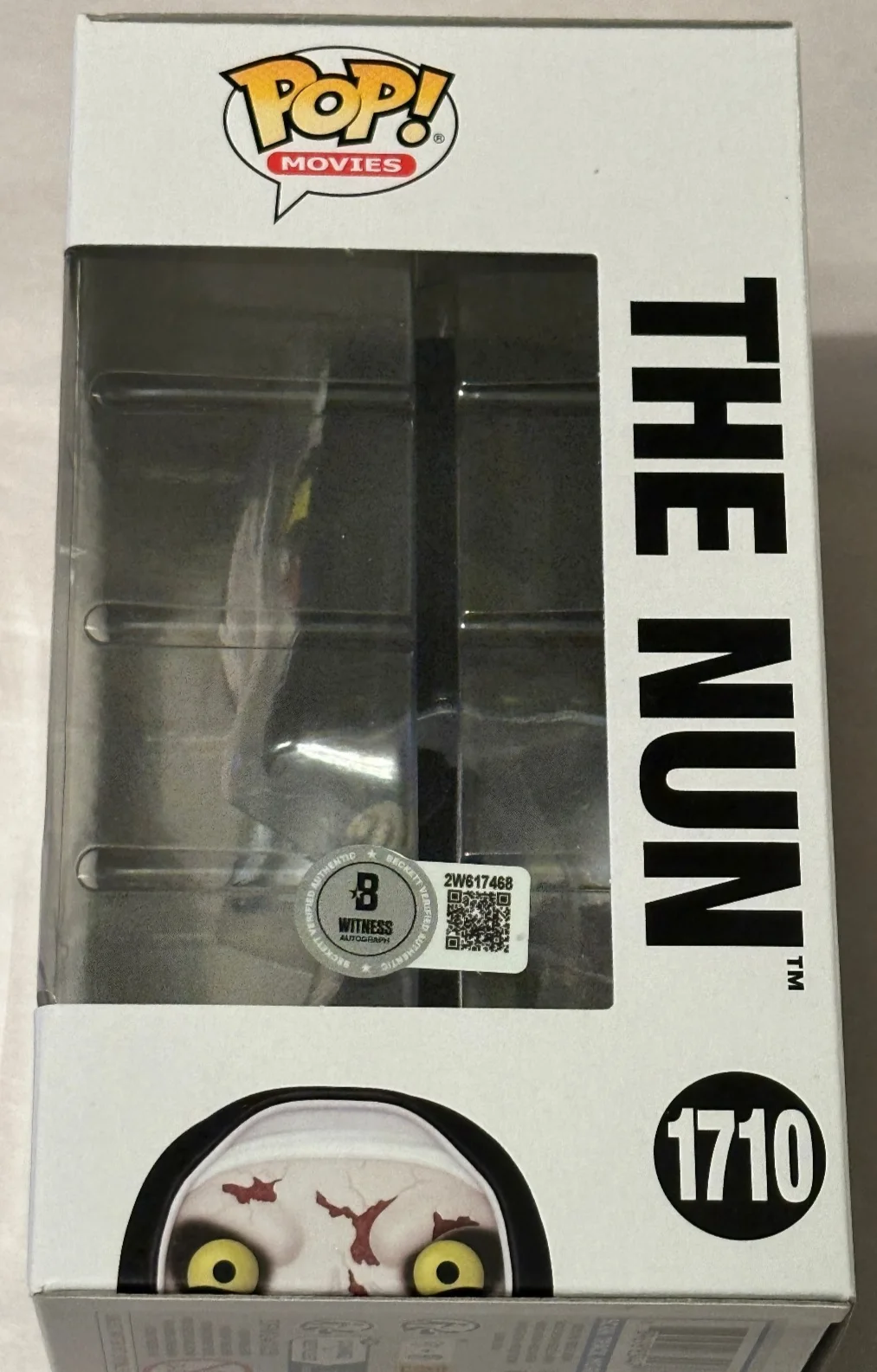 Bonnie Aarons — Bonnie Aarons Signed & Inscribed The Nun Funko Pop with Beckett Witnessed COA, изображение 3