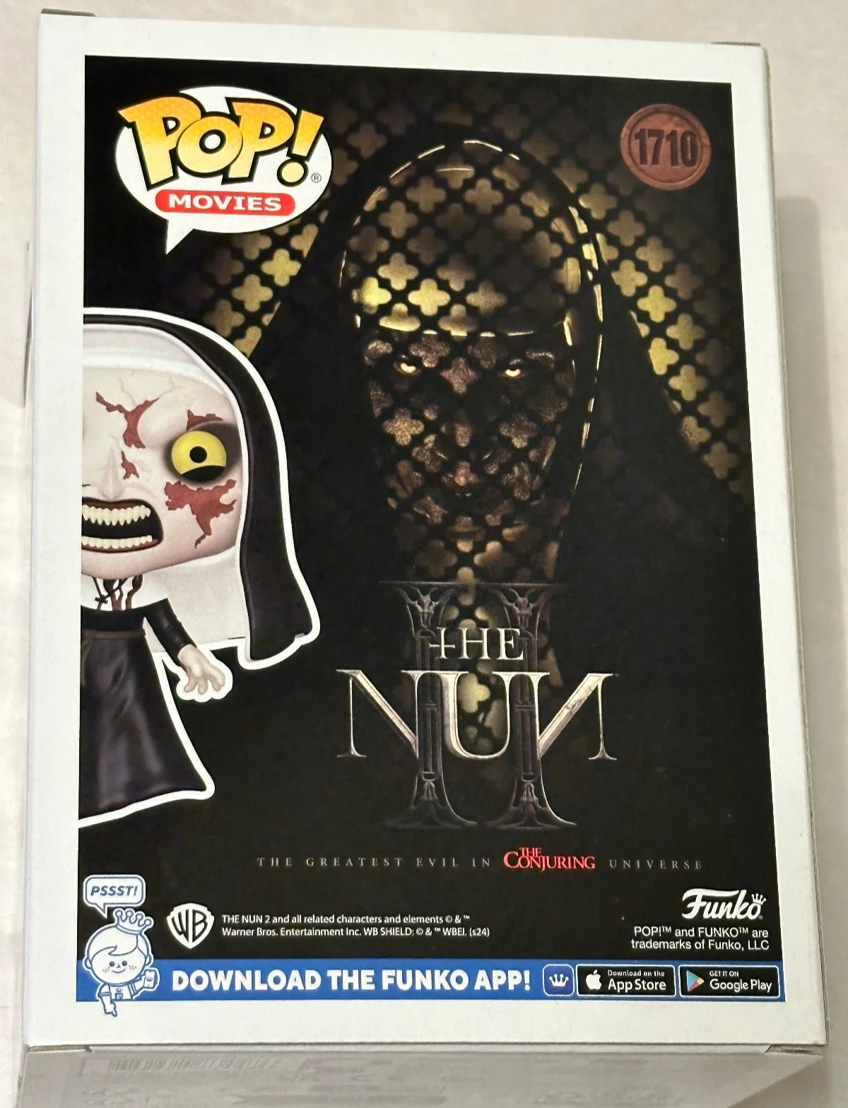 Bonnie Aarons — Bonnie Aarons Signed & Inscribed The Nun Funko Pop with Beckett Witnessed COA, изображение 4