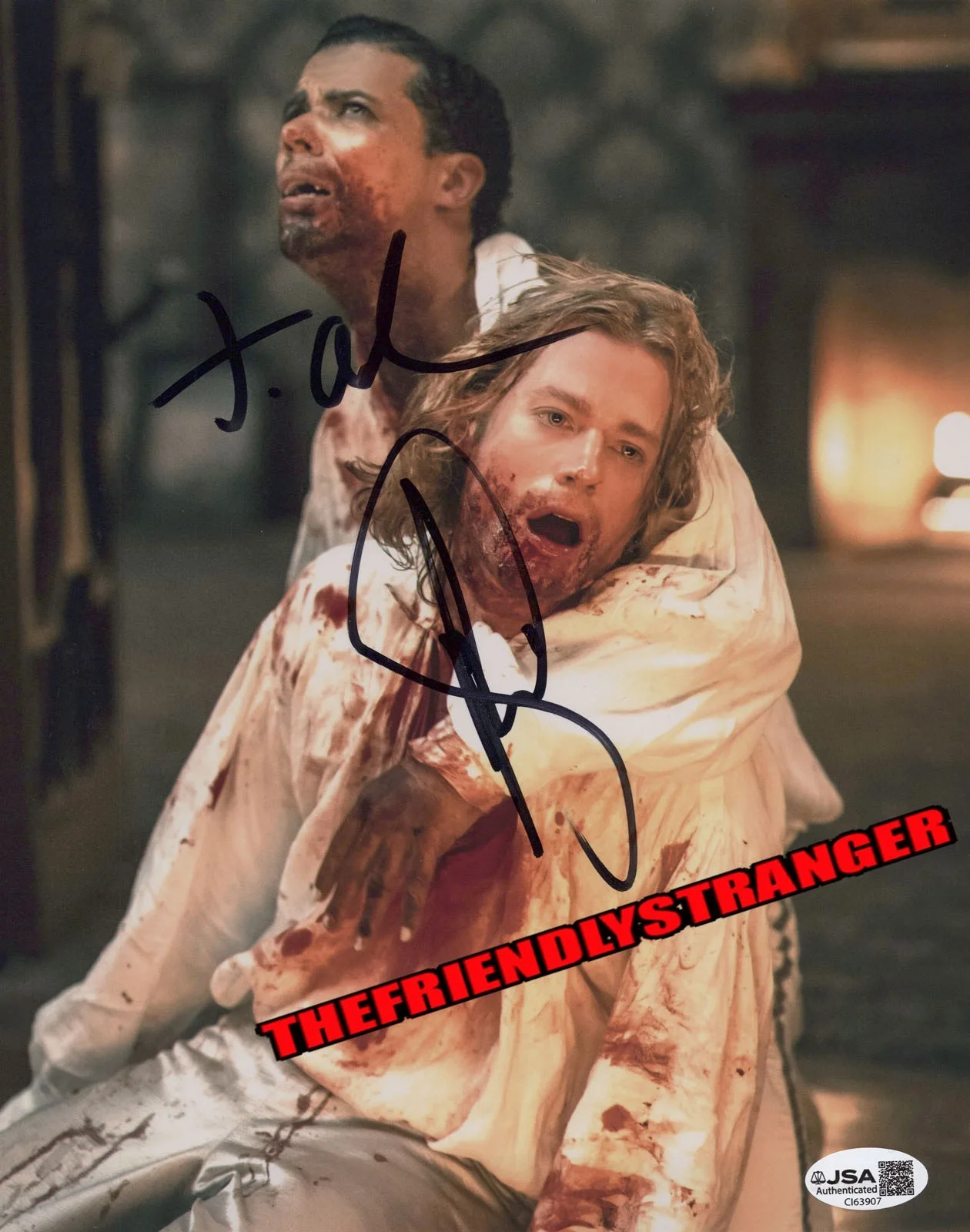Sam Reid, Jacob Anderson — Sam Reid & Jacob Anderson signed "INTERVIEW WITH THE VAMPIRE" 8x10 Photo JSA COA, изображение 5