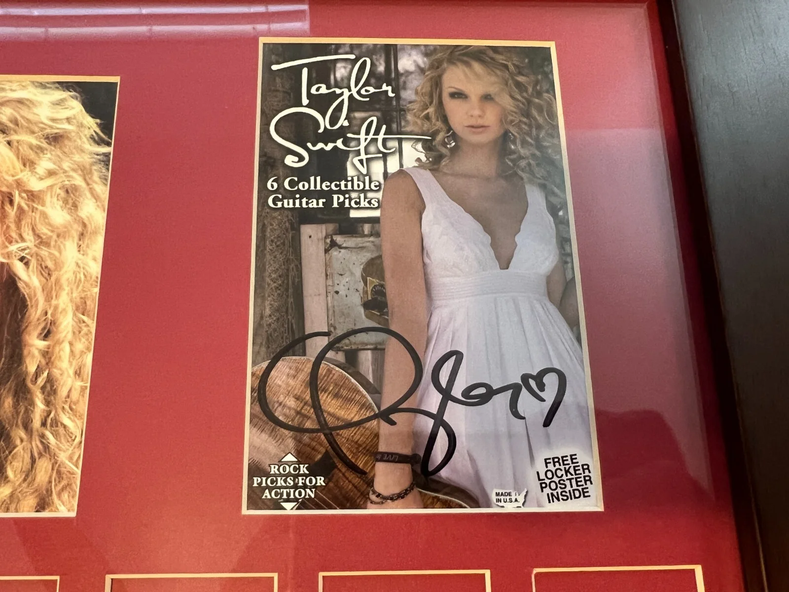 Taylor Swift Signed Debut CD Album & Guitar Picks 17x21" Framed Display JSA LOA, изображение 4