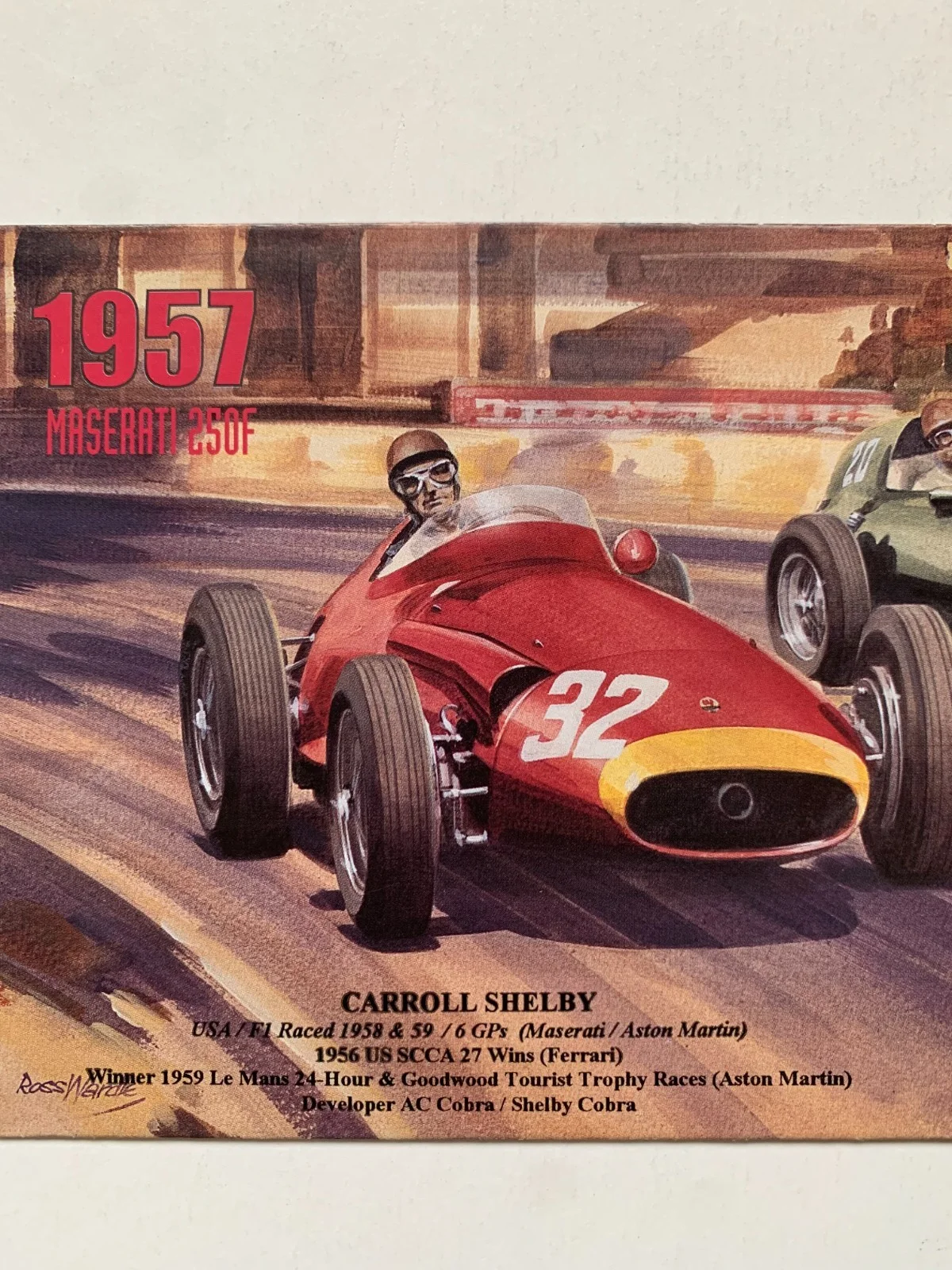 Carroll Shelby — CARROLL SHELBY signed First Day Cover FDC, with COA. 1957 Maserati, Monaco Prix, изображение 5