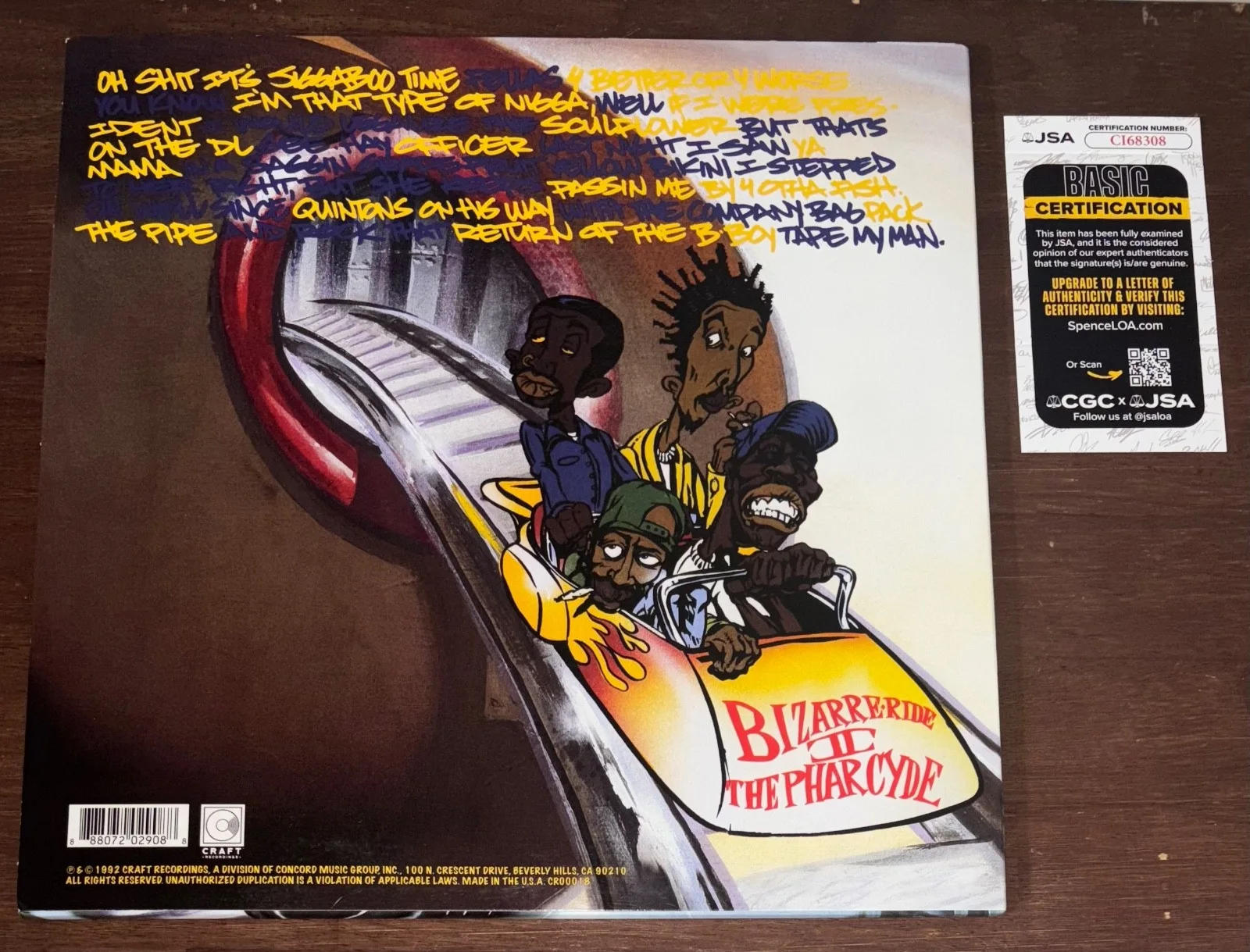 Imani The Pharcyde Bizarre Ride II Signed Autographed Record Album Vinyl JSA, изображение 2