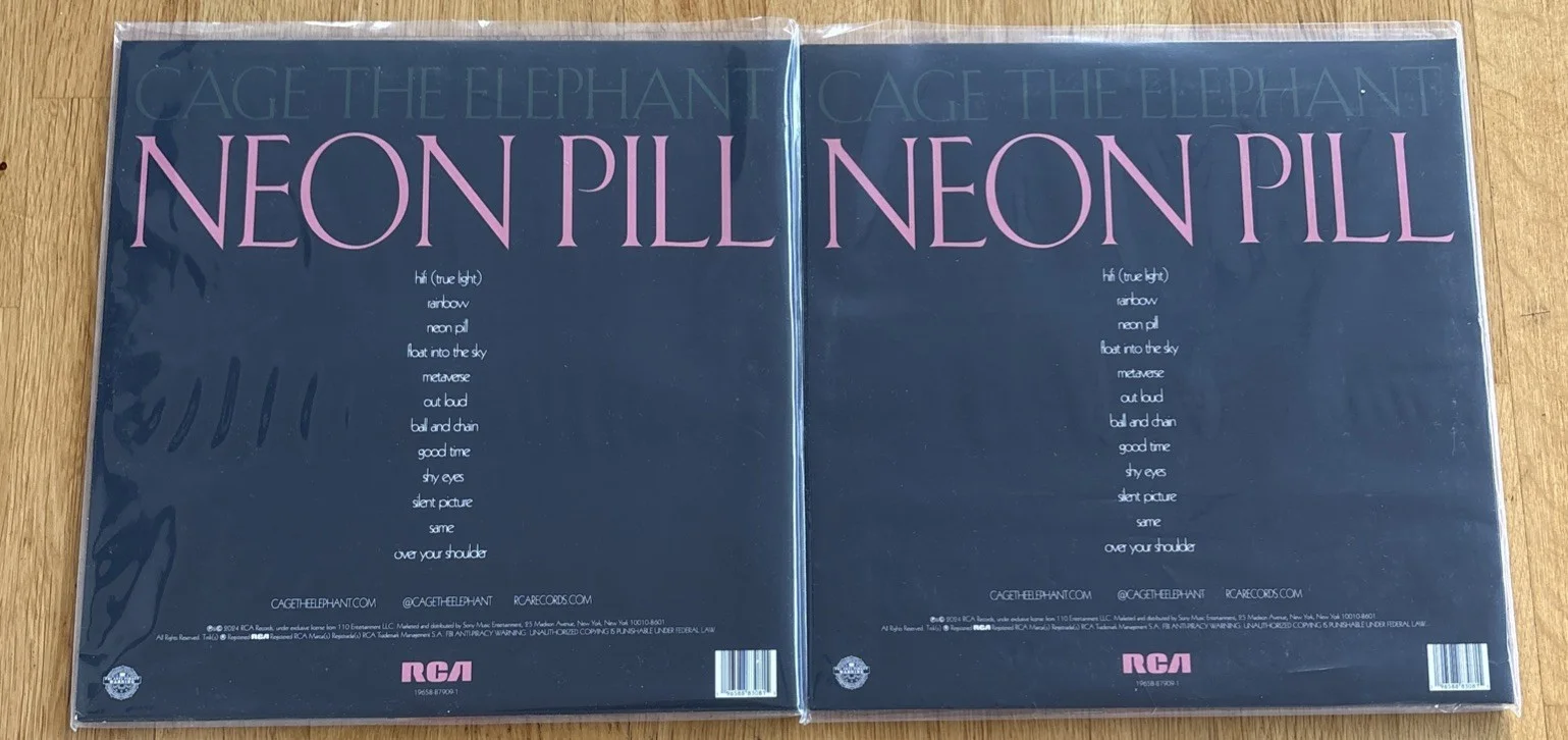 Cage The Elephant Autographed Neon Pill Vinyl - Milky Clear - SIGNED - IN HAND!, изображение 2