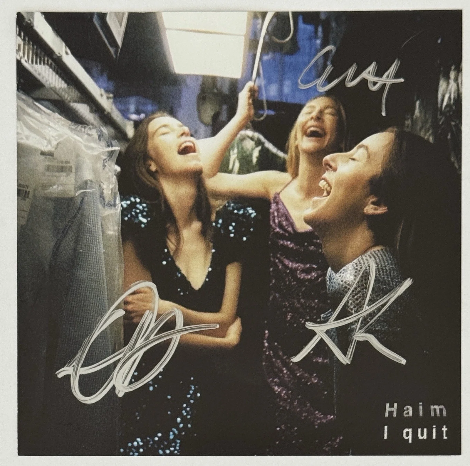 HAIM BAND SIGNED Amazing I Quit Cover Album Photo Art Card & CD BAS Beckett COA, изображение 4