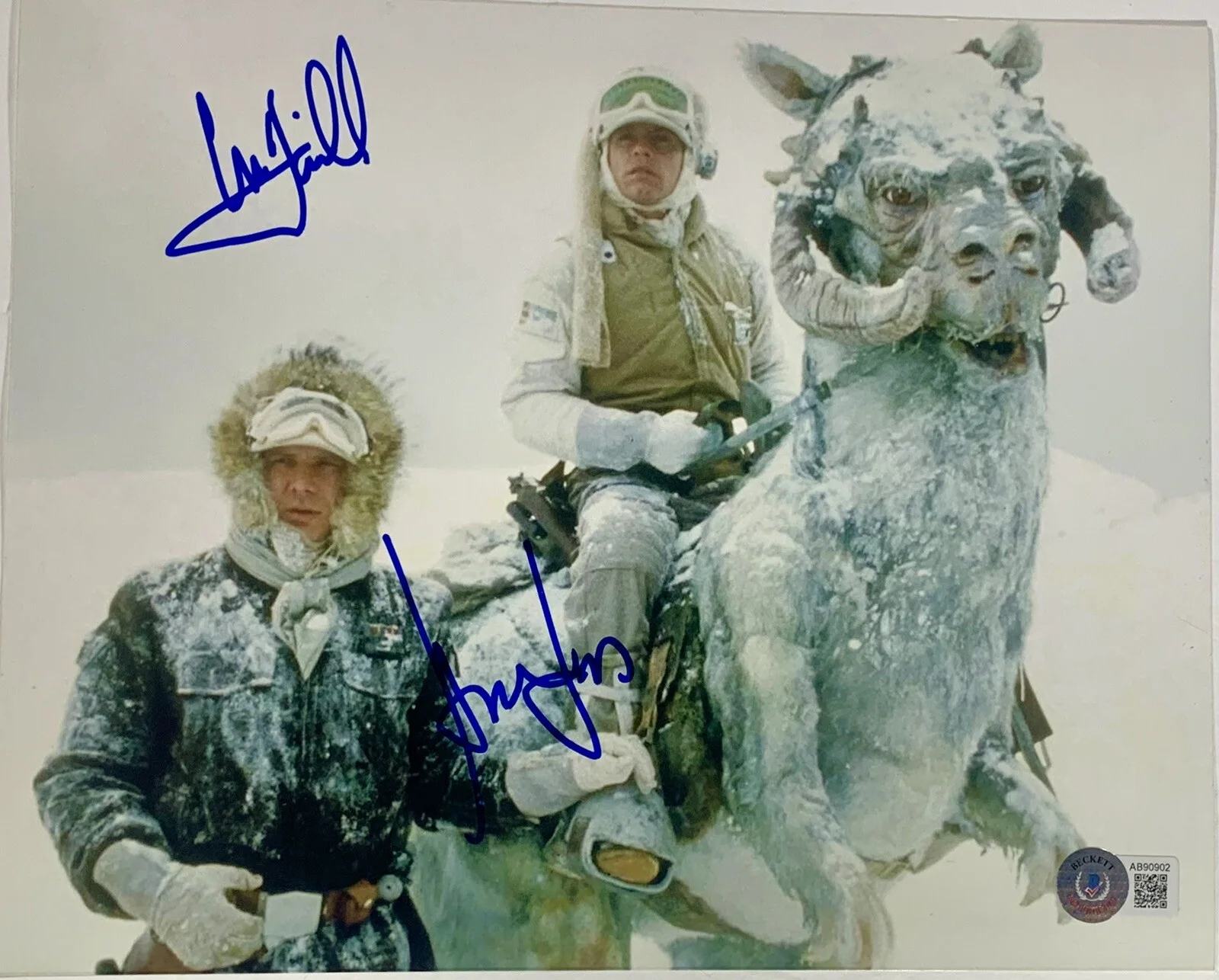 Harrison Ford & Mark Hamill — Harrison Ford Mark Hamill signed Star Wars ESB Photo beckett official pix