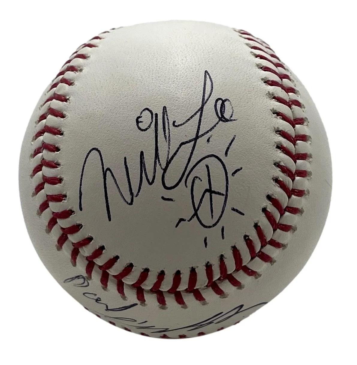 Paul Shaffer/Will Lee Signed OML Baseball World's Most Dangerous Band JSA 201194, изображение 2