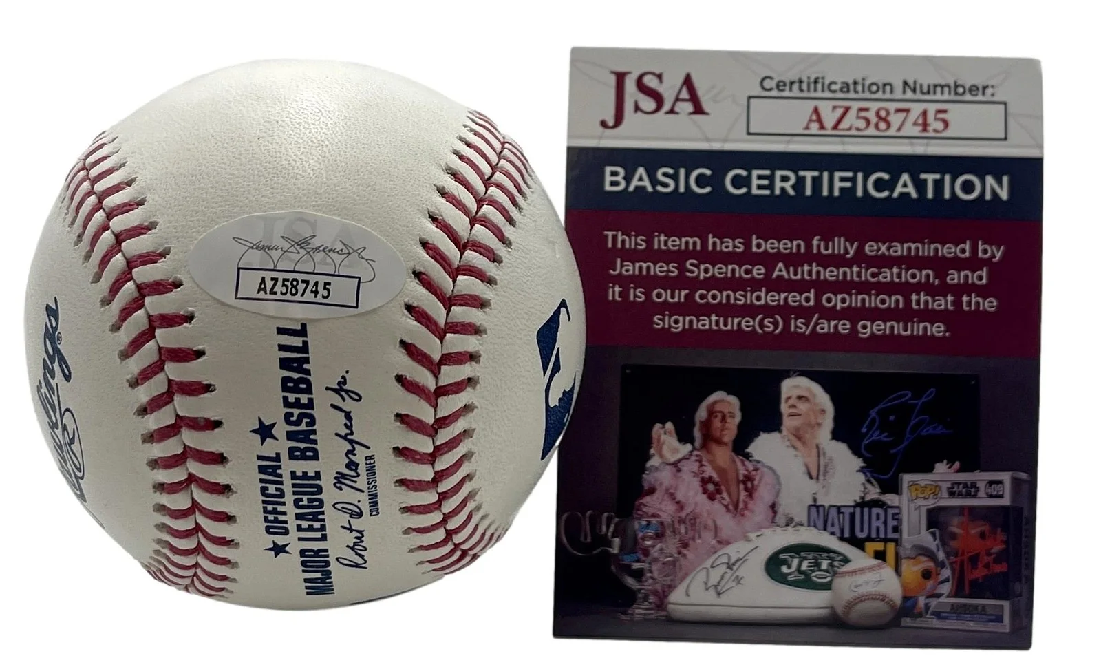 Bobby Ingram Signed/Auto OML Baseball Musician "Molly Hatchet Band" JSA 201200, изображение 3
