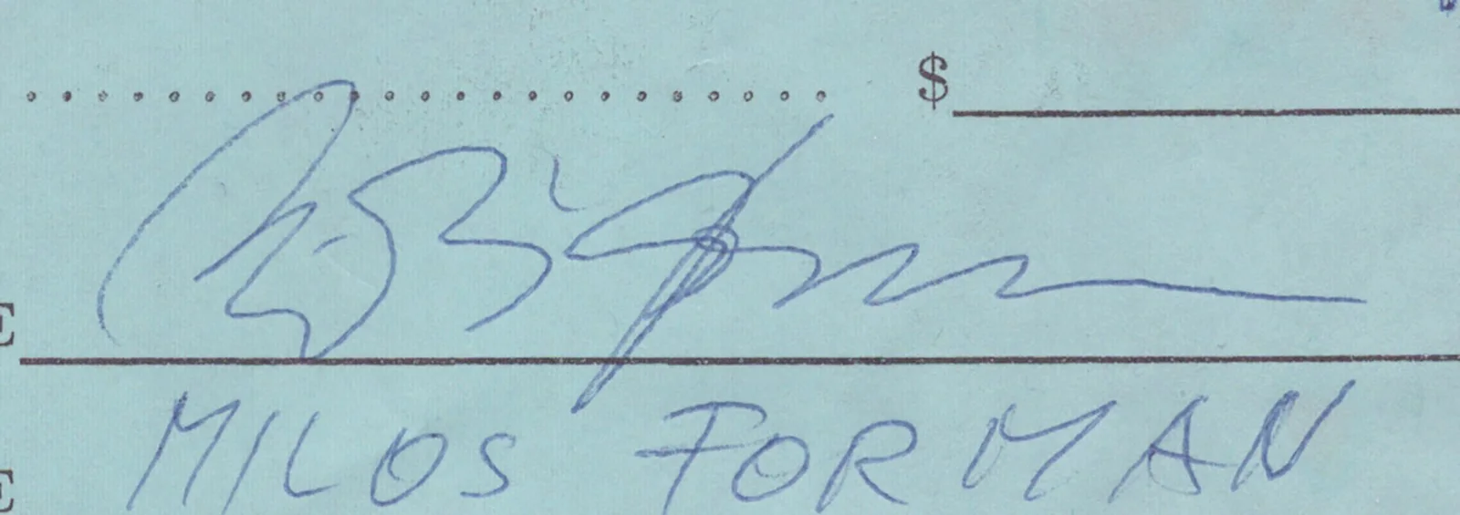 Milos Forman — MILOS FORMAN - DOCUMENT SIGNED CIRCA 1973, изображение 2