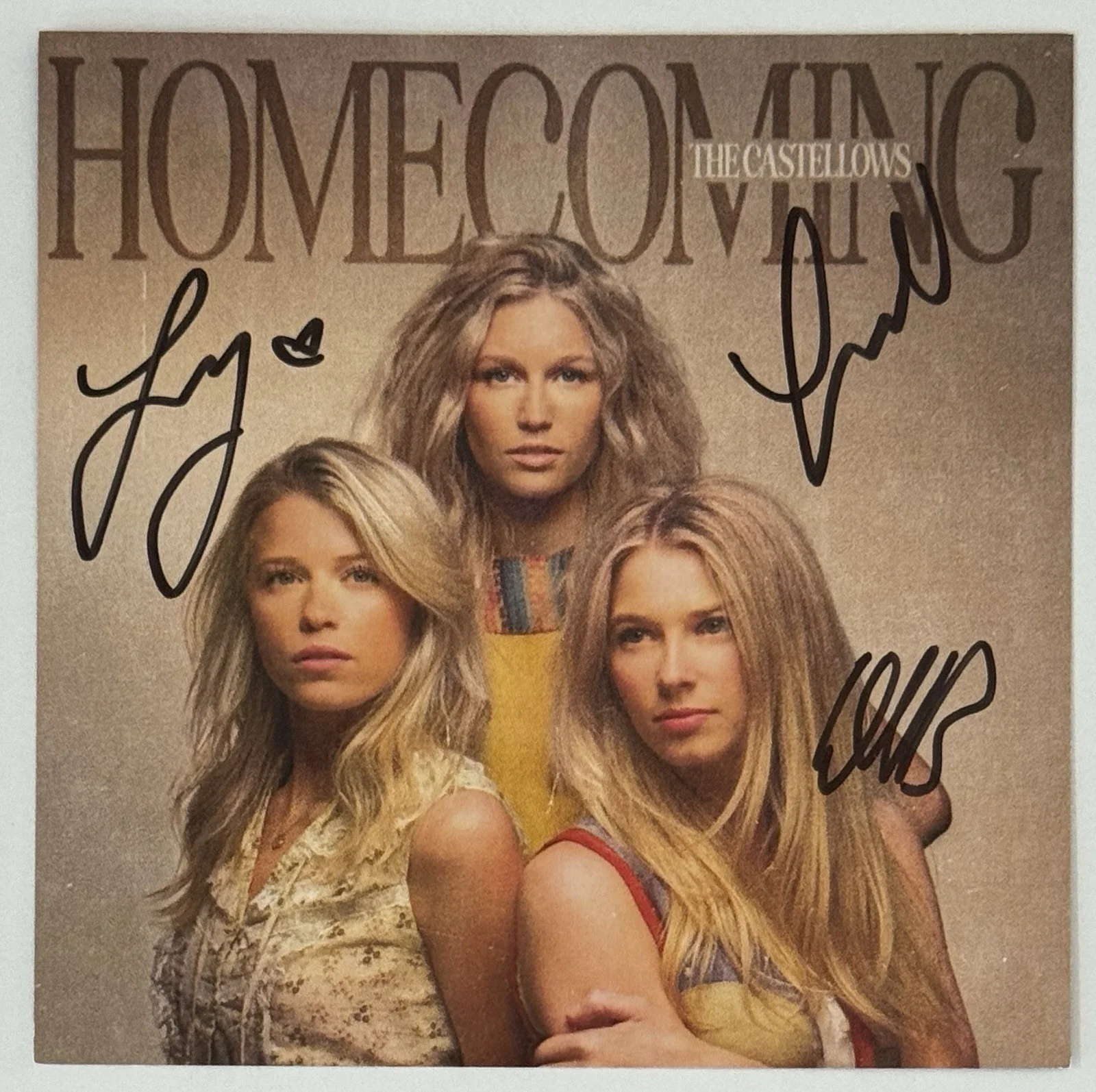 The Castellows FULL BAND SIGNED Homecoming Album Photo Card & CD BAS Beckett COA, изображение 2