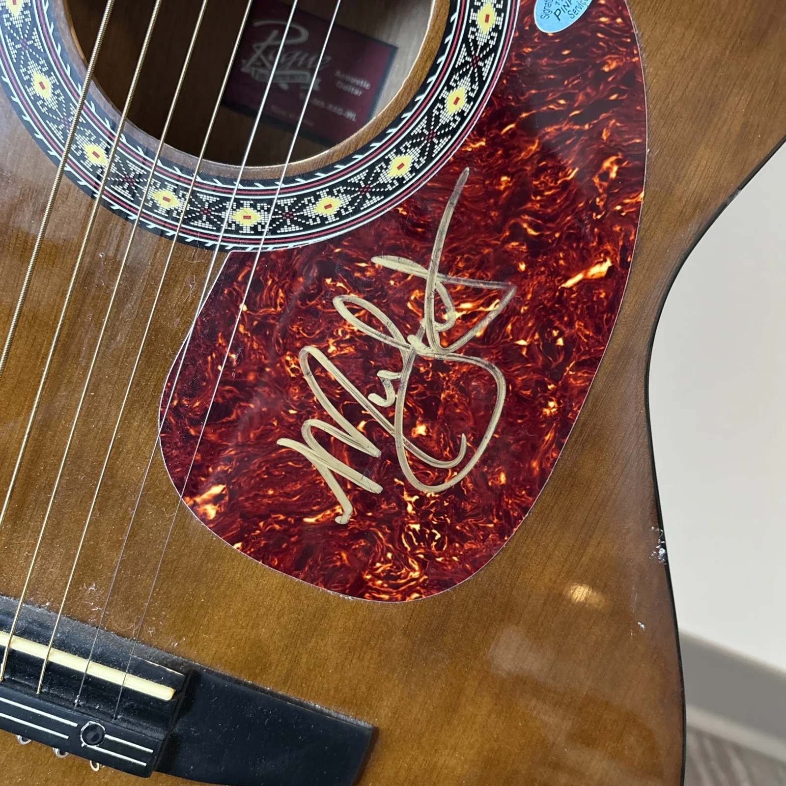 Miranda Lambert Autographed Guitar, Authorized, Brown Acoustic Texas Influenced, image 2