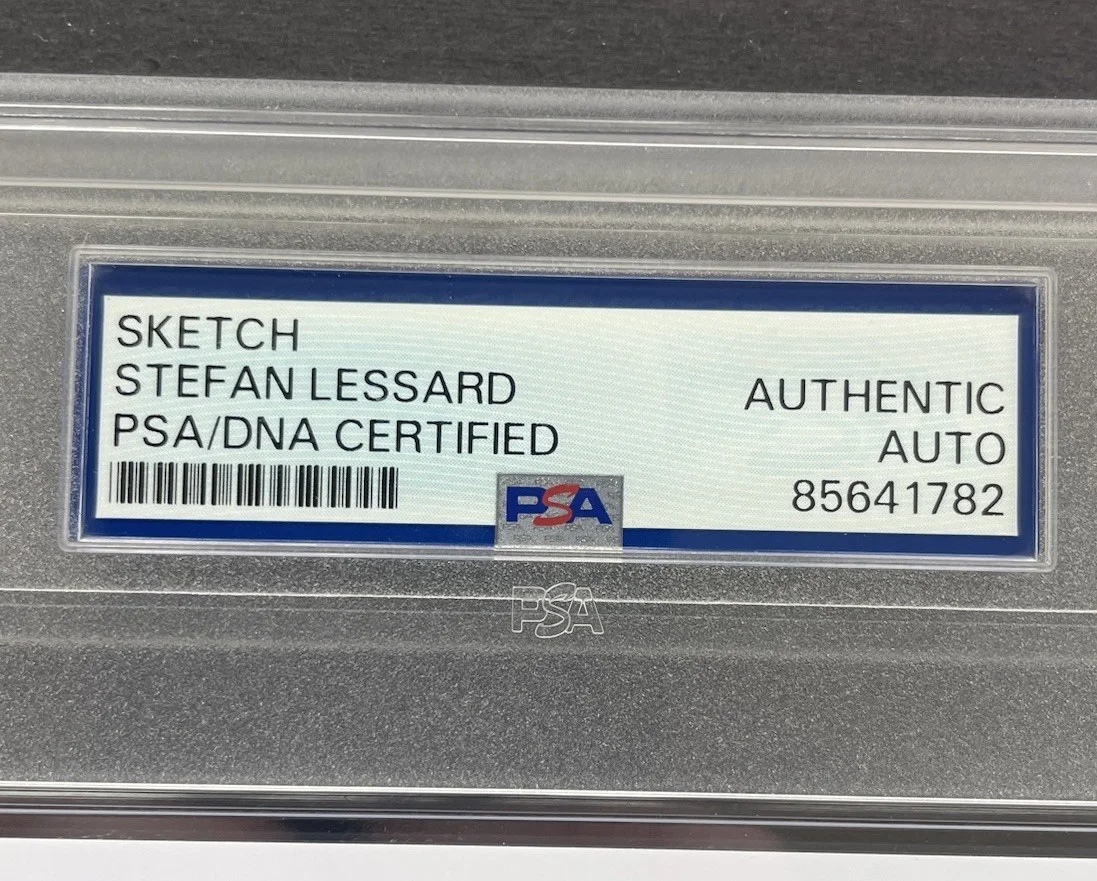 Stefan Lessard Signed Autographed Dave Matthews Band DMB 8.5x11 Sketch Slab Psa, изображение 3