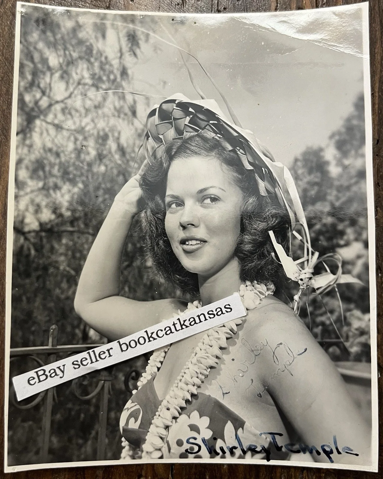 Shirley Temple — SHIRLEY TEMPLE Teenage Autographed Signed 1950s Vintage 3.25x4.5 Photo Autograph