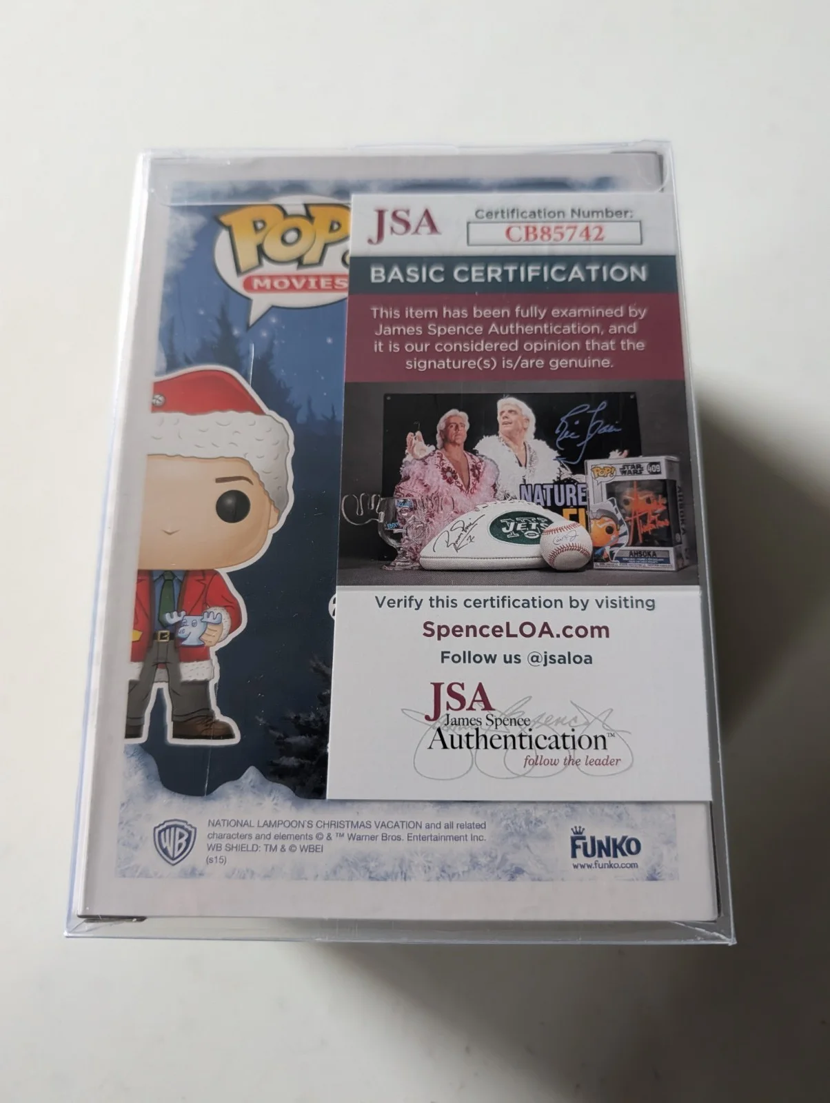 CHEVY CHASE — CHEVY CHASE CHRISTMAS VACATION CLARK GRISWOLD SIGNED FUNKO JSA RED INK +PROTECTO, изображение 3