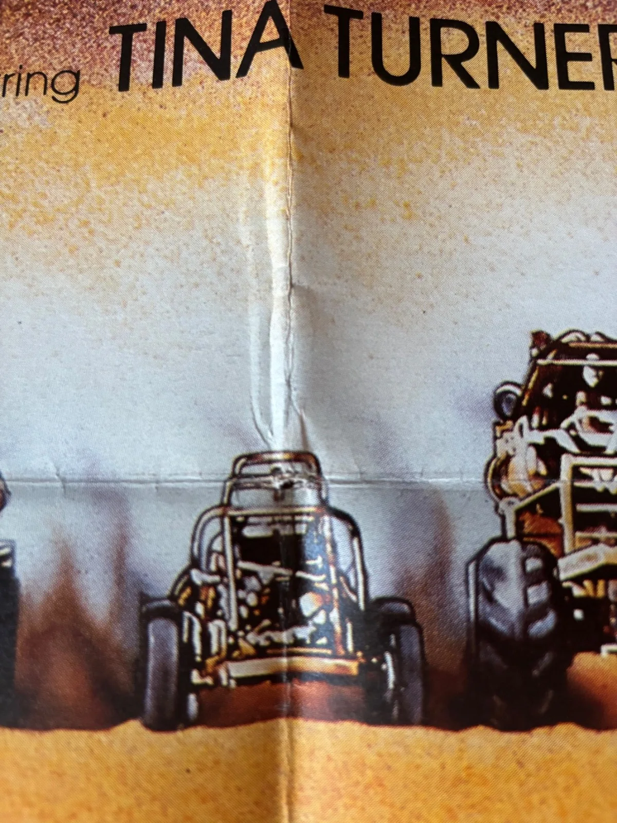 Orig UK fold Quad film Poster Mad Max Beyond Thunderdrome Tina Turner v g cond, изображение 3