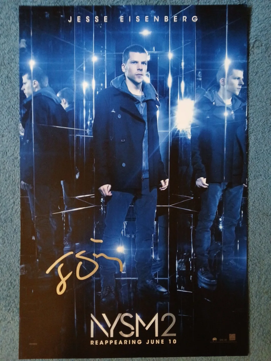 jesse eisenberg — JESSIE EISENBERG Hand Signed NYSM2 🔥 11X17 Photo 📸, изображение 2
